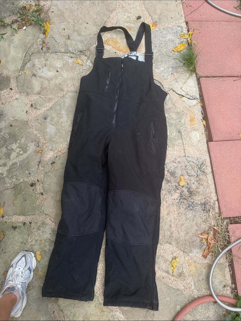 Men's Black Snow Bib Overalls - REFRIGIWEAR